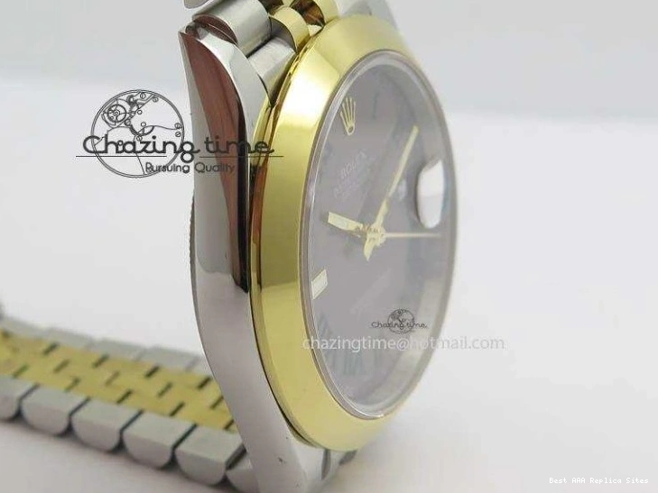 AAA Replica Watches SS A DateJust Version Edition II BP 3606 Bracelet Colorful 41mm Dial YG Jubilee Best Maker On Gray New Roman 0105